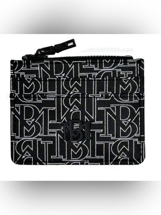 Badgley Mischka Other - Badgley Mischka NWT Monogram Zip Pouch Cardholder with Logo Blk & White
